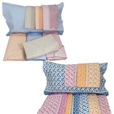 Completo Lenzuola singolo matrimoniale e una piazza e mezza puro cotone Cubito