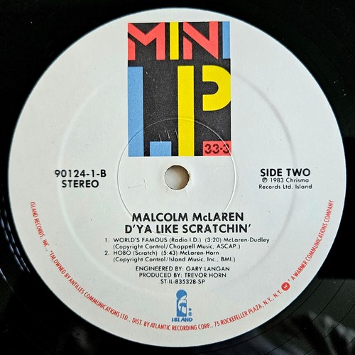 1983 - MALCOLM MCLAREN - D'YA LIKE SCRATCHIN' MINI LP - ISLAND RECORDS OG PRESS - Picture 4 of 4