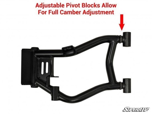 SuperATV Rear High Clearance A-Arms for Polaris RZR 800 S / RZR 800 4 - BLACK - 第 2/3 張圖片