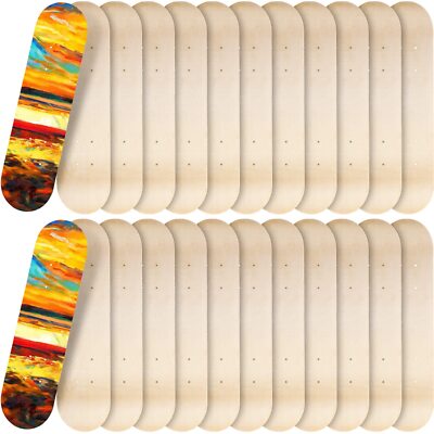 24 Pcs Blank Skateboard Decks Bulk 24 X 6 Inch Professional Maple