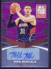 2014-15 Panini Donruss - Elite Status Signatures #100 Mike Muscala Auto /74