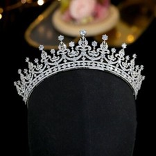 Classic Crystal Crown Bridal Headdress Pageant Headband Wedding Hair Accessories