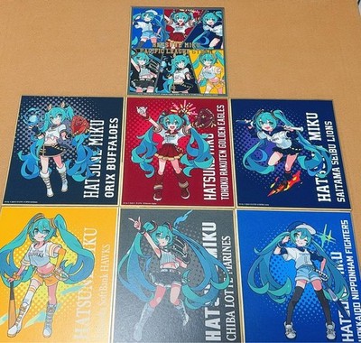 Rare Hatsune Miku Pa League 6 Teams Collaboration Shikishi Magical Mirai