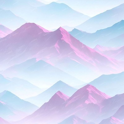 Pastel Mountains - 16'' x 48'' Hydrographic Film Hydro Dipping