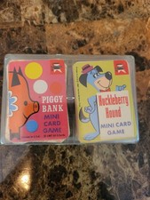 Vintage Mini Card Games Huckleberry Hound, Piggy Bank Ed-U-Cards 1967