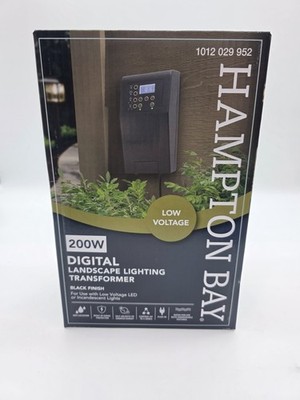 Hampton Bay Low Voltage 200W Digital Landscape Light Lighting Transformer Black