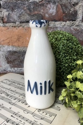 Longaberger Mini Milk Bottle For Collectors Club JW Miniature Bread Milk Basket