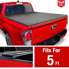 Soft Tri-fold Tonneau Cover for 2016-2023 Toyota Tacoma 5' Bed
