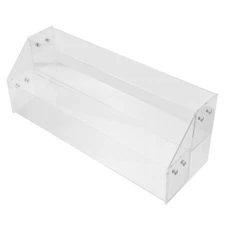 Acrylic Magazine Holder - Desk Organizer Workspace Sorter - Clear Bookend File