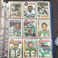 Topps Philadelphia Eagles Vintage NFL Trading Card Lot 9 Cards Herman Edwards