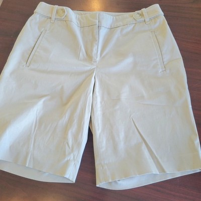 LOFT Bermuda Shorts Light Stone Casual Grandmacore Stretch Comfort Activewear 4