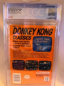 Donkey Kong Nintendo NES 1985 CGC 7.5 Graded Vintage Game