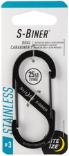 Nite Ize S-Biner Stainless Steel Dual Carabiner 3 - Black
