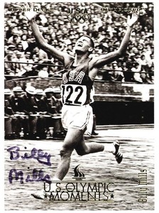 1996 -BILLY MILLS- GUARANTEED Signed/Autograph/Auto Upper Deck Olympics Card