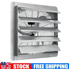  20"24" Shutter Exhaust Fan Aluminum High Speed Wall Mounted Shop Garage 3500CFM