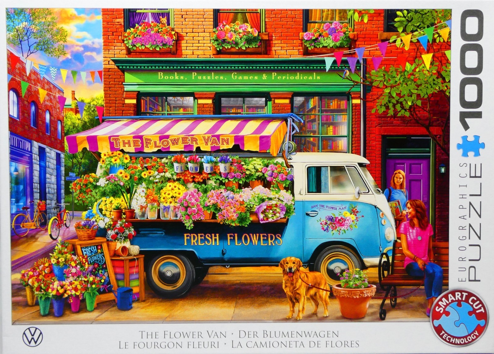 Eurographics The Flower Van 1000 Piece Jigsaw Puzzle - Complete