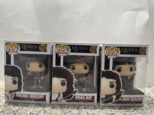 Funko Pop! Queen- Freddie Mercury #92 Brian May #93 John Deacon #95