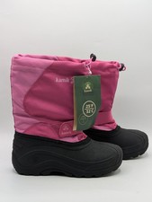 Kamik Snowfox Snow Boots Kids Girls Size 2 Pink/Black -25 F W/ Removeable Liner