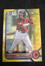 2022 Bowman - Chrome Prospects Jose Pastrano #BCP-21 Yellow Refractor /75 (RC)