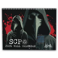 SCP 2026 Wall Calendar, SCP Foundation Calendar, Horror calendar Plague Doctor