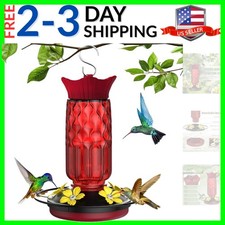 Hummingbird Feeders for Outdoors, Hanging Hummingbird Feeder with 5 Flower-Sh...