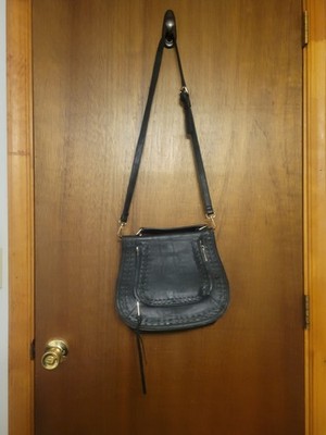 Urban Expressions Black Leather Shoulder Bag