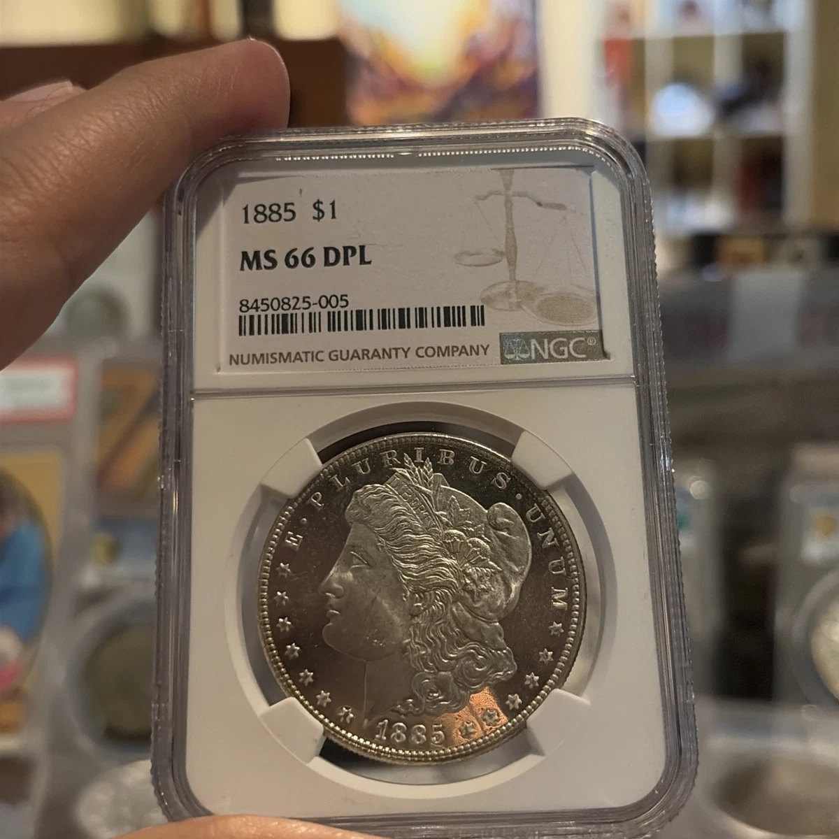 PCGS Certified MS 66 Graded 1885 Year Morgan US Dollars (1878-1921