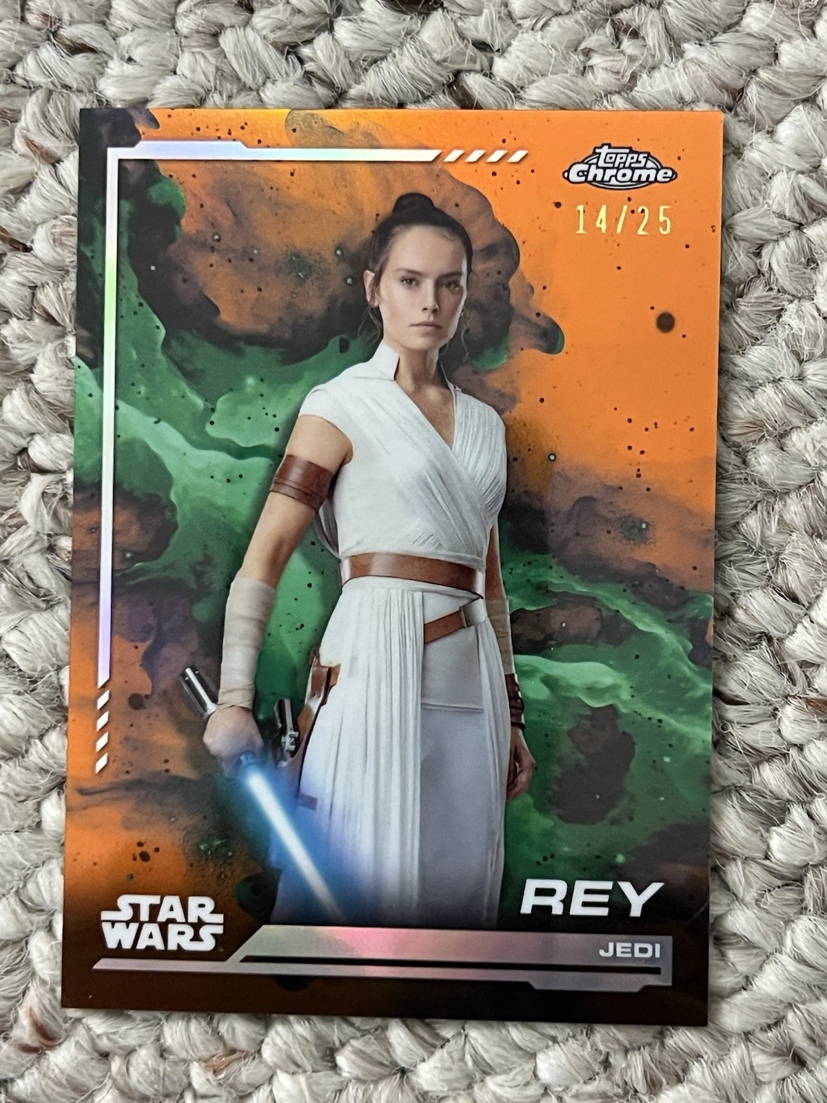 Topps Chrome Star Wars 2024 - /25 Orange Parallel 112 Rey Skywalker - Card