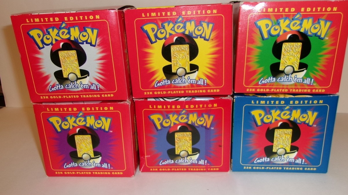 Burger King 23kt Gold Plated Pokemon Cards Complete Set Brand New. | eBay