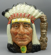 RARE Royal Doulton Character Jug - NORTH AMERICAN INDIAN - OKOBOJI BACKSTAMP