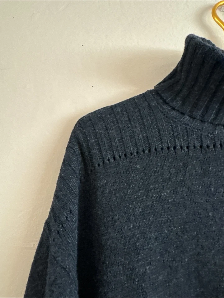 Isabel Marant Etoile Grey Charcoal Turtleneck Cashmere Wool Knit Sweater Size 44 - Image 3 of 4