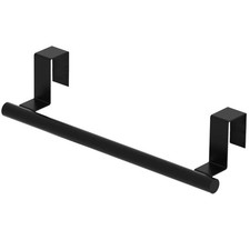 Cabinet Door Towel Bar, Kitchen Towel Holder, Matte Black, Single