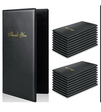 Check Presenters for Restaurants, 20 Pack 10" x 5.5" Guest Check Card Holder
