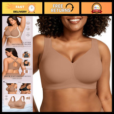 Plus Size Wireless Jelly Bra - Supportive Seamless Push Up T-Shirt Bra, Full Cov