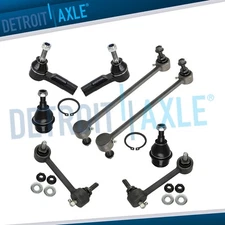 AWD Front & Rear Sway Bars Tie Rods Ball Joints for 2014 2015-2017 Jeep Cherokee