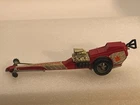 1970s VINTAGE HOT WHEELS HOT SHOTS RED ALERT DRAGSTER no front wheels