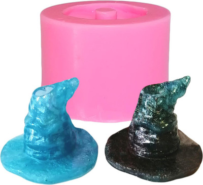 Cute Wizard Hat Shaped Straw Topper Silicone Mold for Epoxy Resin, Premium Reusa