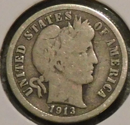 Silver Dime - Barber - 1913