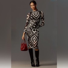 Farm Rio Ikat Ruched Tulle Midi-Dress - size XSmall - NWT