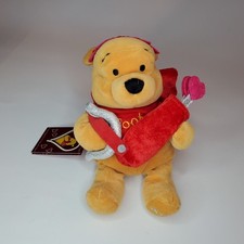 Disney Winnie The Pooh 8" Valentine Bean Bag Plush 2002 Cupid Hang Tag Rare VHTF