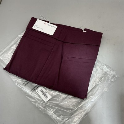 New Liz Claiborne Womens Lisa Straight Leg Mid-Rise Pull On Pants Size Size 6