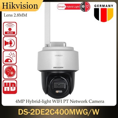 Hikvision 4MP WiFi Vollfarb 2-Wege Audio IP Kamera Auto-Track DS-2DE2C400MWG/W