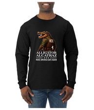 Camisa de manga larga Alligator Alcatraz Florida Make America Safe Again para hombre