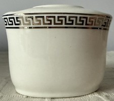 Hadida Fine Bone China Toothbrush Holder - White & Silver