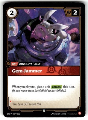 Gem Jammer 007/221 Common Spiritforged Riftbound Near Mint