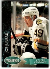Joe Juneau Boston Bruins 1993 Parkhurst Hockey Card #2 Calder Candidate