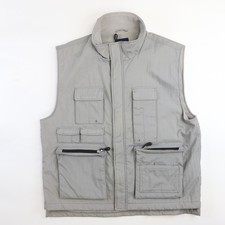 Vintage Gap Vest Jacket Size Large Gray Fleece Lined