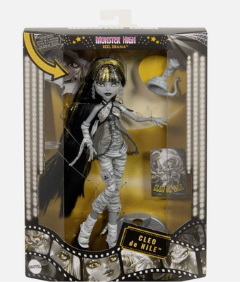 #ad Monster High Reel Drama Cleo De Nile Black and White Collector Doll Mattel NEW $40.99
