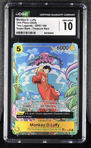 Monkey.D.Luffy (Treasure Rare) graded CGC 10 for sale on eBay