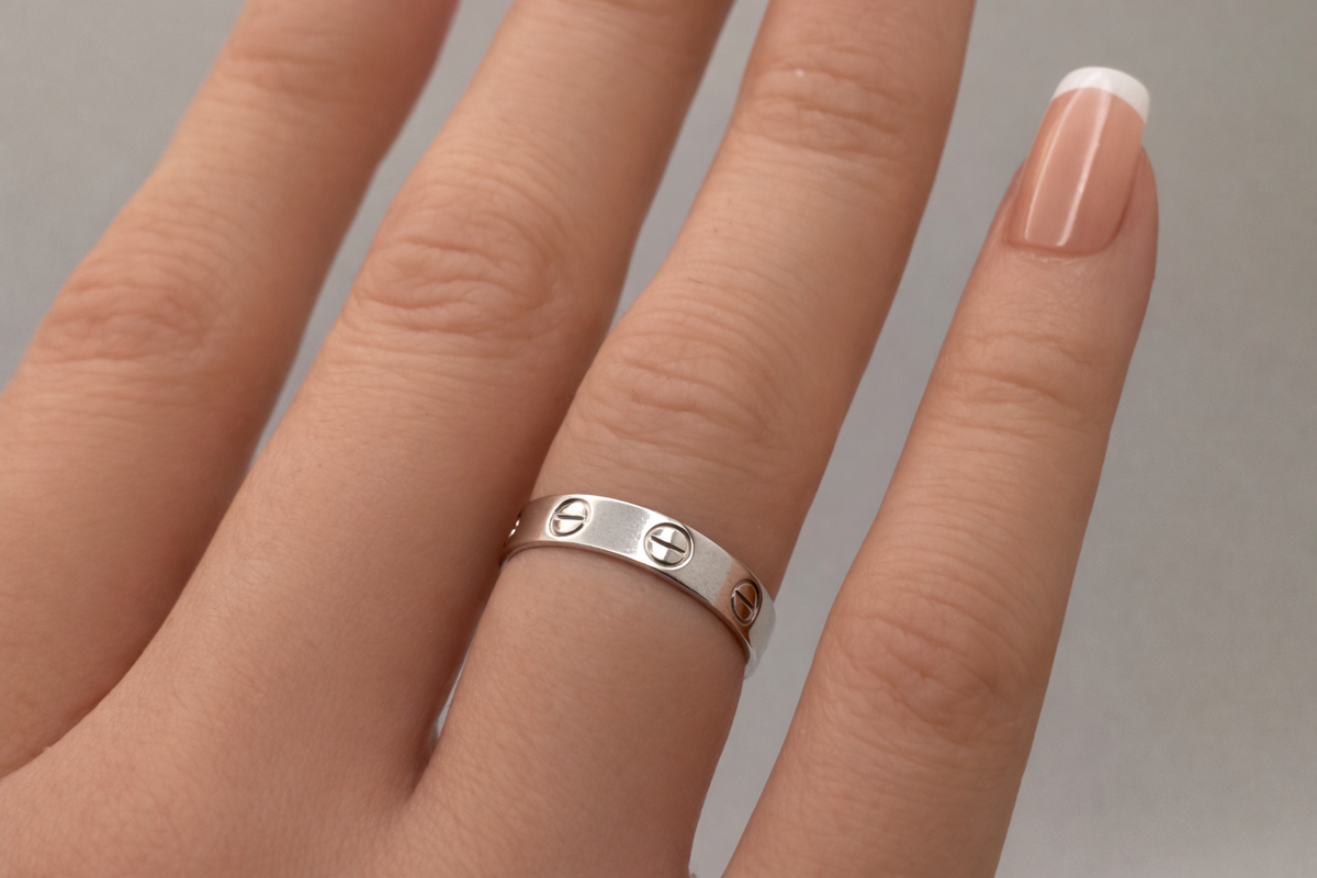 最終値下げ❗️cartier 18k ウェディングバンド　リング　46 Cartier LOVE Ring 18k White Gold SZ 46 | eBay